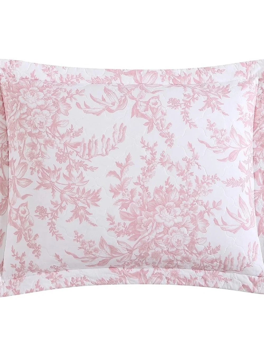 Laura Ashley Twin Pink Bedford Quilt Set
